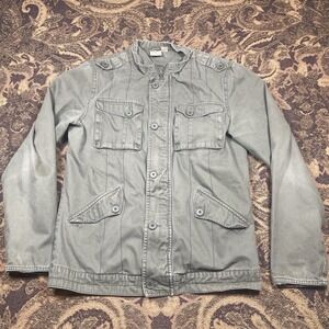 All Son Brand Vintage Military Jacket Green Mens Size Medium